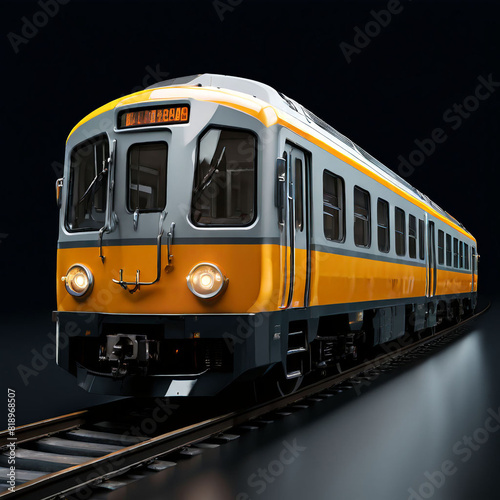 Modern train without background