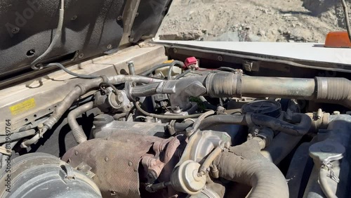 11 Feb 2024- Engine Wires and Machinery Visible Inside Vehicle Bonnet, HP. photo