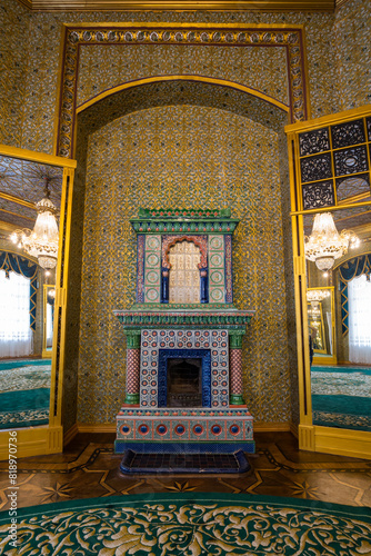 Interior of Nurullabai Palace in Khiva, Uzbekistan photo