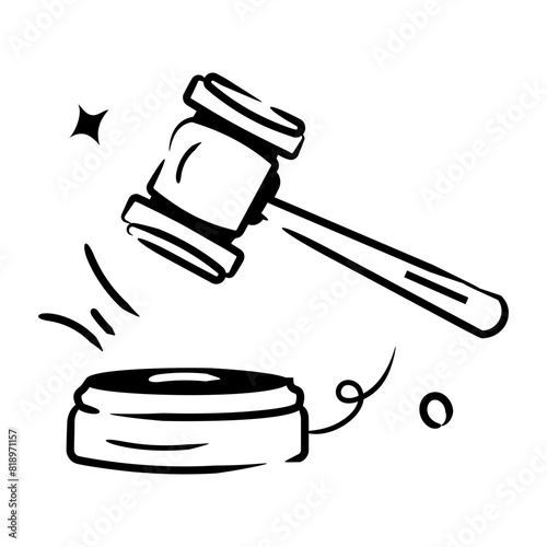 Get your hands on auction doodle icon 