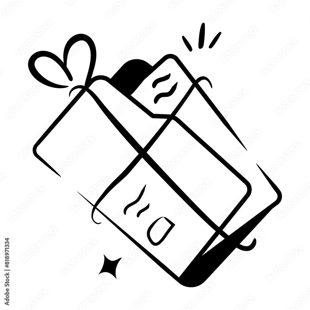 A hand drawn icon of secret file A hand drawn icon of secret file