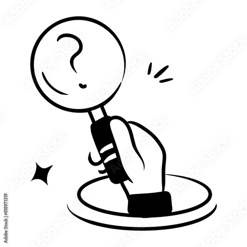 Check this hand drawn icon of query 