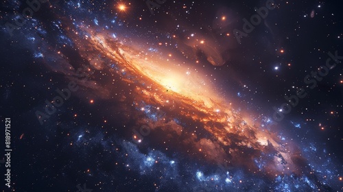 A galactic core with intense brightness and swirling cosmic energy. photo