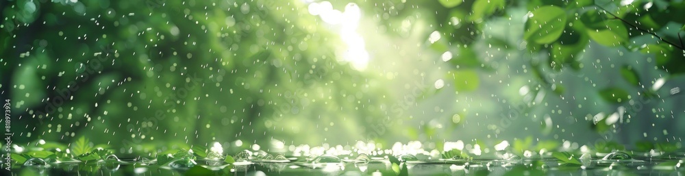 Dynamic Summer Rain Patterns. With Copy Space, Abstract Background Dynamic Summer Rain Patterns. With Copy Space, Abstract Background