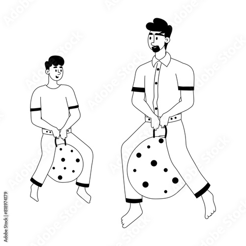 Check this glyph illustration of jumping ball  