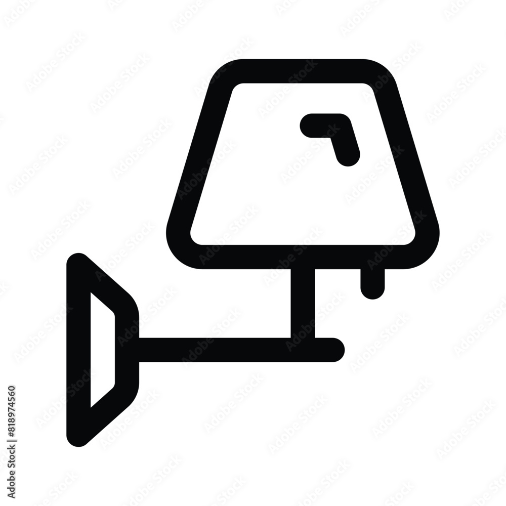 Well designed icon of Wall lamp, customizable vector Well designed icon of Wall lamp, customizable vector