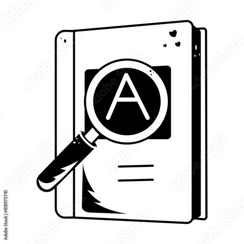 A hand drawn icon of dictionary