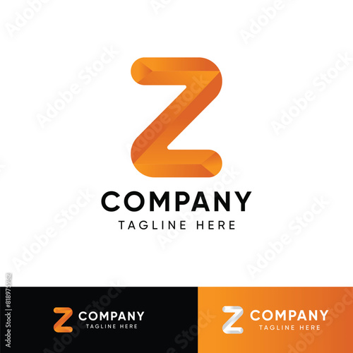  Initial Z letter logo with gradient color