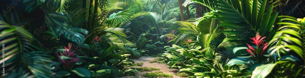 Abstract Tropical Garden Scenes. With Copy Space, Abstract Background Abstract Tropical Garden Scenes. With Copy Space, Abstract Background