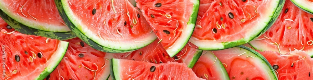 Abstract Watermelon Slices In A Repeat Pattern. With Copy Space, Abstract Background Abstract Watermelon Slices In A Repeat Pattern. With Copy Space, Abstract Background