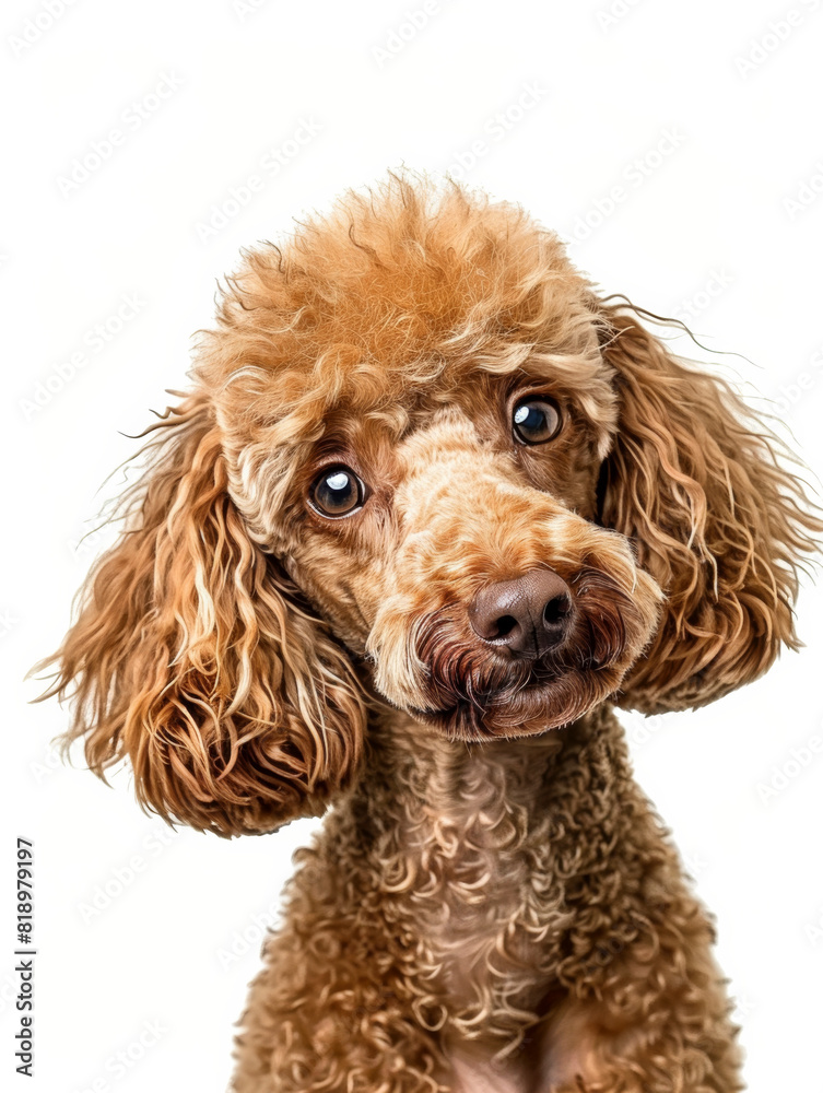 Adorable Poodle with Fluffy Ears and Expressive Eyes. Adorable Poodle with Fluffy Ears and Expressive Eyes.