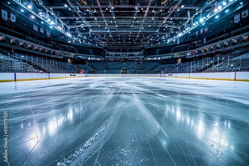 Hockey Ice Rink Sport Arena Empty Field Stadium