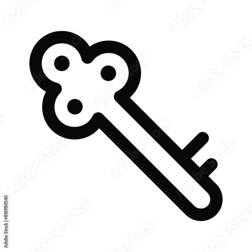 A trendy icon of private key, protection key vector design