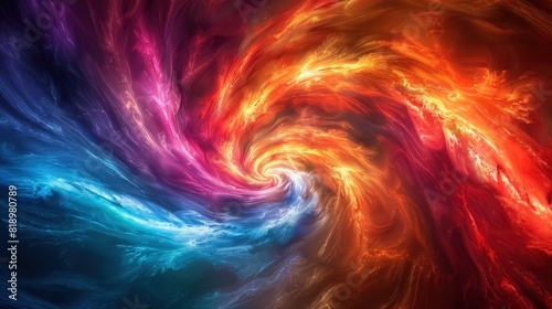 A whirlwind of vibrant colors 
