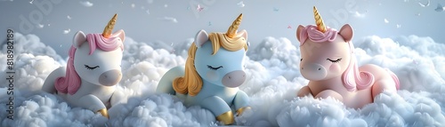 Playful Pastel Unicorn Pals...