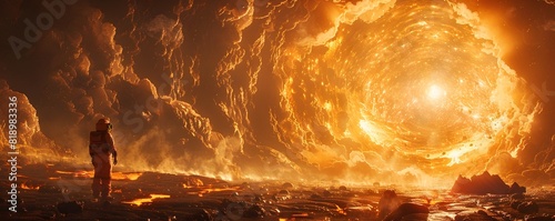 Perilous of a Vast Molten Underworld Cave A Scientist s Daring Discovery Amid the Fiery Landscape photo