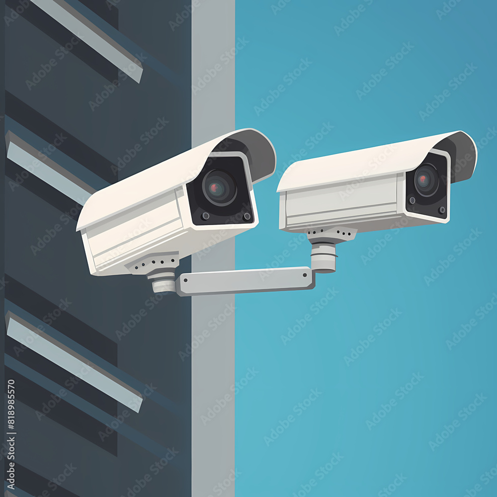 Cctv camera icons vector image Cctv camera icons vector image