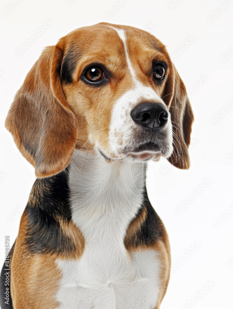 Beautiful Beagle Posing in Studio Portrait