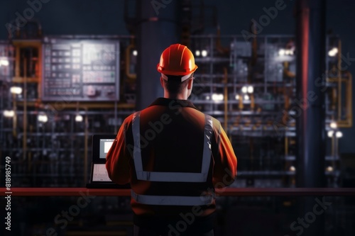 engineer working at construction power plant