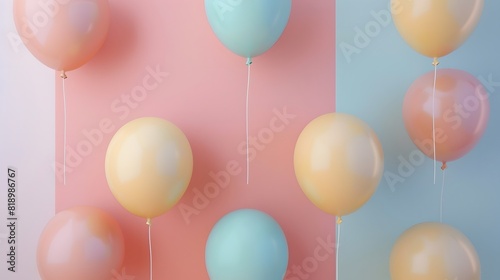 beauty of simplicity with a minimalist arrangement of balloons  their clean lines and solid colors creating a striking visual impact.