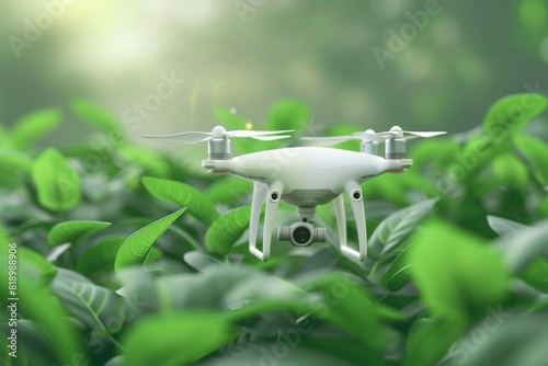 Green drone technology for farm digital crop management and field monitoring with agricultural innovation.