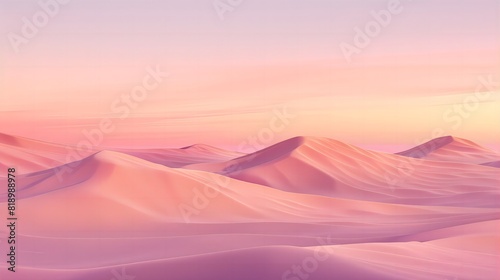  Cinematic Surreal Desert Sunset  Serene Topology and Gradient Skies in Harmony