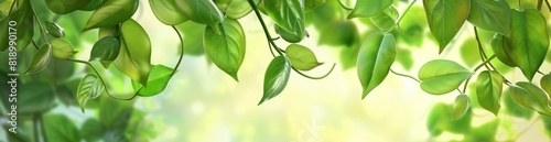 Abstract Summer Climbing Vine Background. With Copy Space, Abstract Background