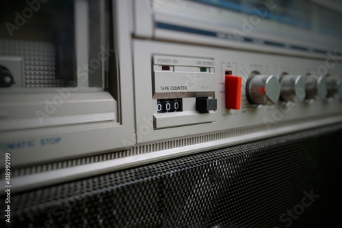 counter of audio cassette deck, analog boombox technology
