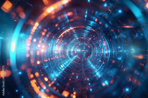 Wallpaper Mural abstract futuristic tech background by generative ai Torontodigital.ca