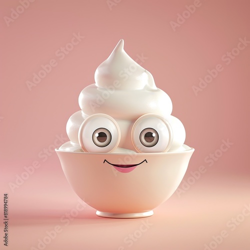 Cute Cartoon Yogurt Food Ch...