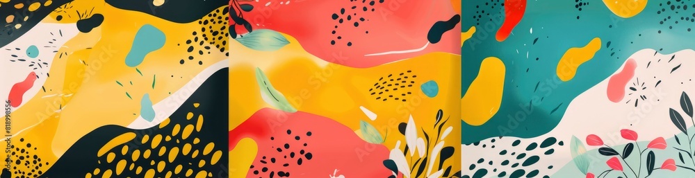 Abstract Patterns Inspired By Summer Hiking Trails. With Copy Space, Abstract Background Abstract Patterns Inspired By Summer Hiking Trails. With Copy Space, Abstract Background