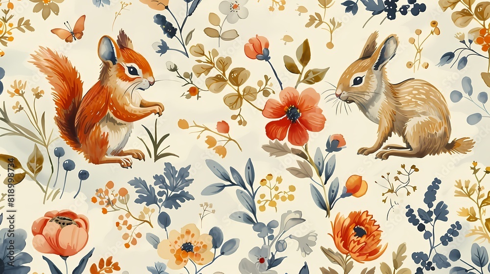 Sprinkle of Nature: The Tale of a Squirrel in Bloom Sprinkle of Nature: The Tale of a Squirrel in Bloom