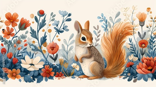 Sprinkle of Nature  The Tale of a Squirrel in Bloom