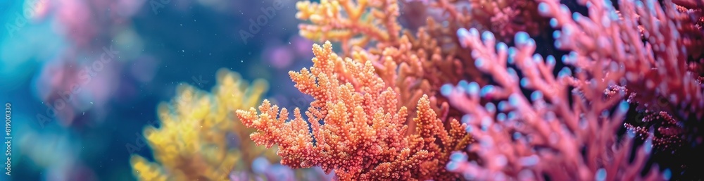 Abstract Coral Reef Pattern Background. With Copy Space, Abstract Background Abstract Coral Reef Pattern Background. With Copy Space, Abstract Background