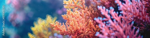 Abstract Coral Reef Pattern Background. With Copy Space  Abstract Background