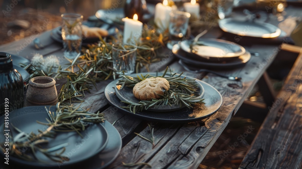 poignant anzac day tribute dawn remembrance with rosemaryadorned biscuits rustic table setting poignant anzac day tribute dawn remembrance with rosemaryadorned biscuits rustic table setting