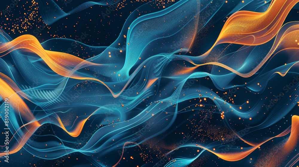 Fototapeta premium Futuristic abstract patterns inspired by science and tech