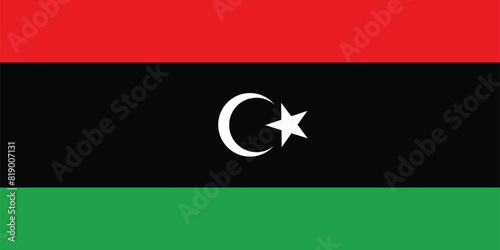 National Flag of Libya, Libya sign, Libya Flag photo