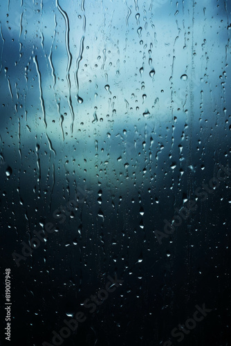 Rainy window at night, blurring the line between city lights and distant stars