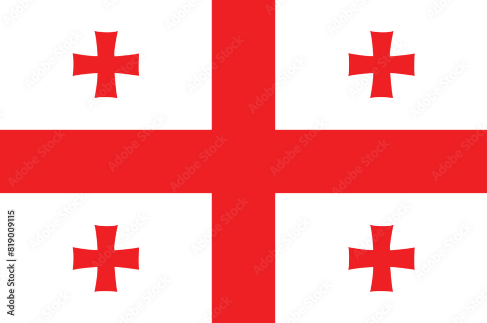 National Flag of Georgia, Georgia sign, Georgia Flag National Flag of Georgia, Georgia sign, Georgia Flag