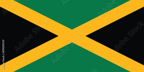 National Flag of Jamaica, Jamaica sign, Jamaica Flag photo