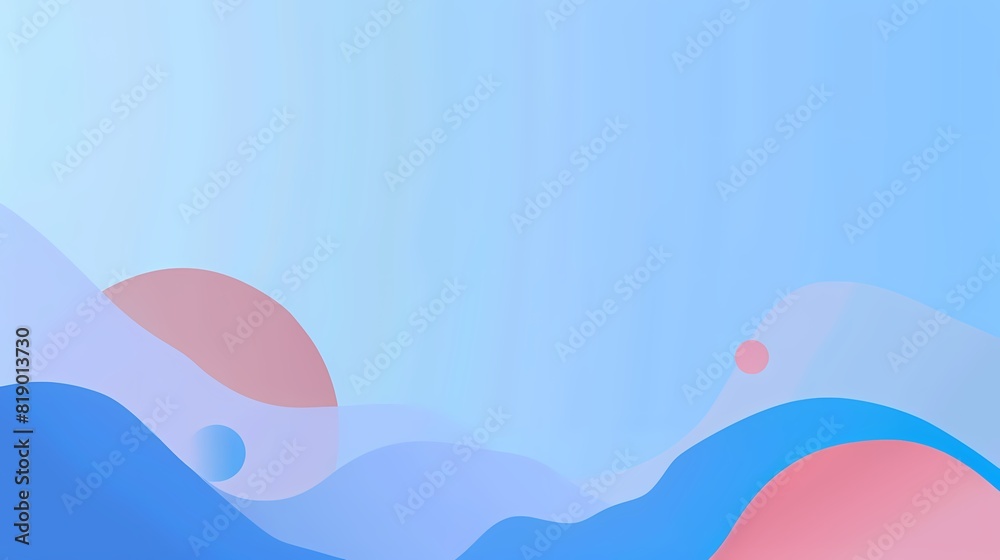 Abstract blue and pink waves with a serene ambiance