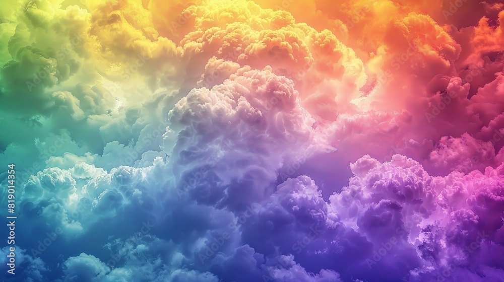 Fototapeta premium rainbow coloured clouds