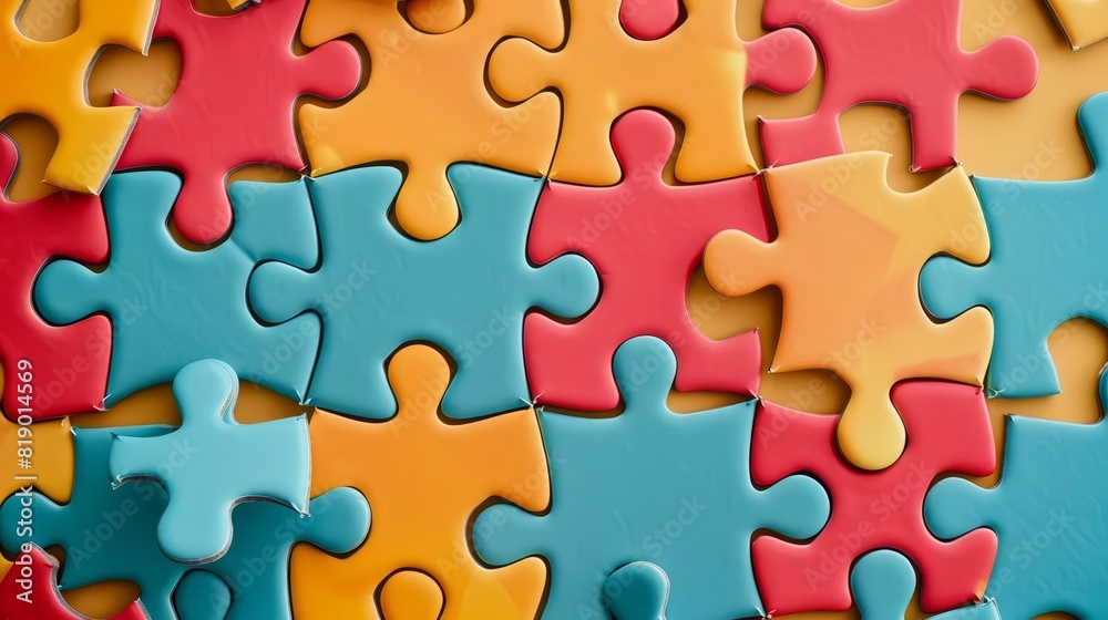 Background with a puzzle piece pattern for Autism Awareness Month, with copy space Background with a puzzle piece pattern for Autism Awareness Month, with copy space