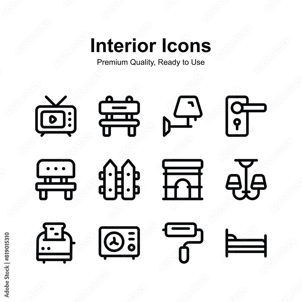 Check this beautifully designed Interior icons set, ready for premium use