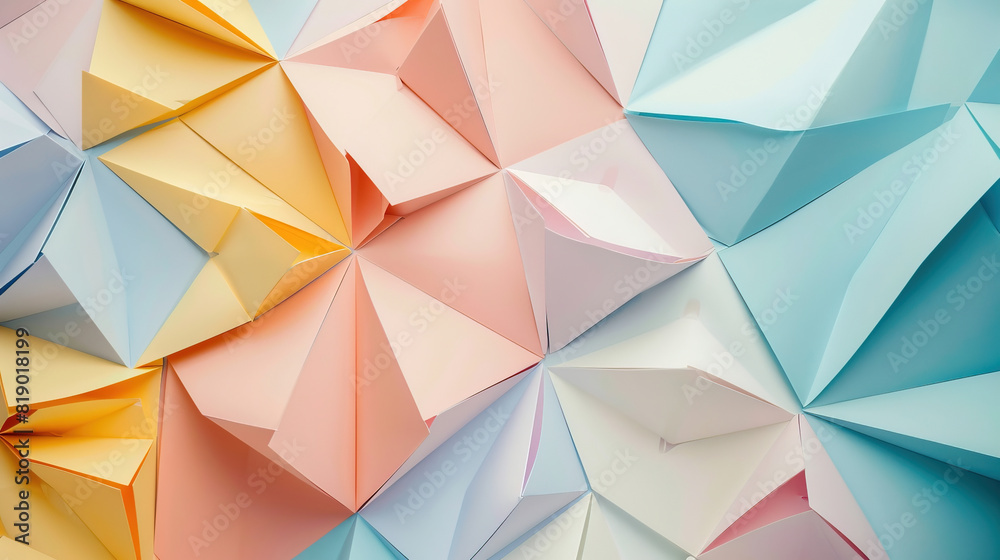 background of geometry shapes. abstract background of paper cut triangles with pastel color gradation background of geometry shapes. abstract background of paper cut triangles with pastel color gradation