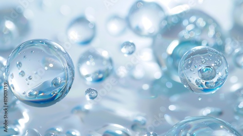 Wallpaper Mural A close-up of a water droplet symbolizes the movement and energy of skin care products. Torontodigital.ca