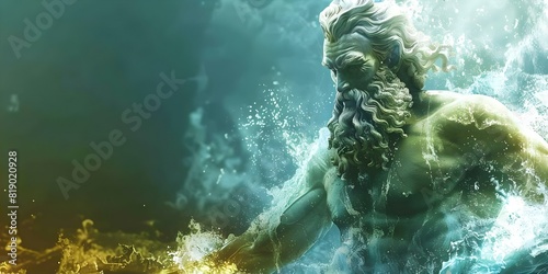 Poseidon Greek sea god one of three Olympian gods with Zeus. Concept Greek mythology, Olympian gods, Poseidon, Sea gods, Greek pantheon