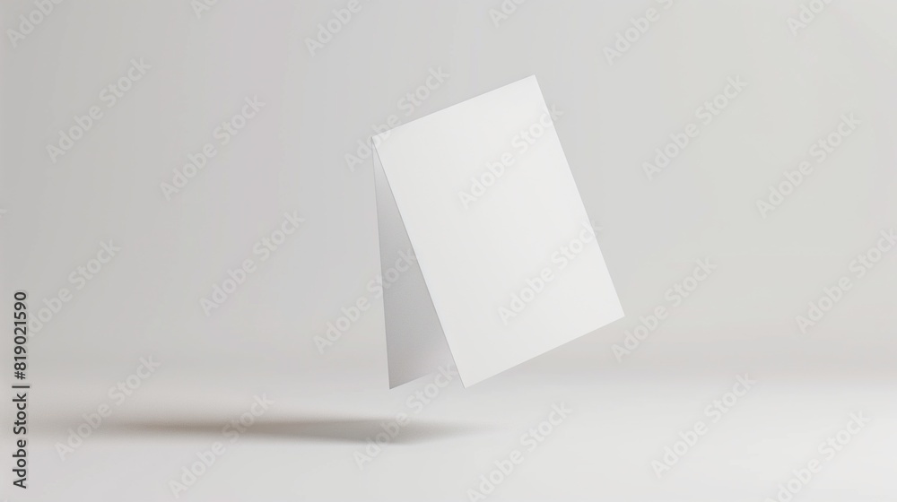 Single A4 White Flyer Floating on a Clean White Background