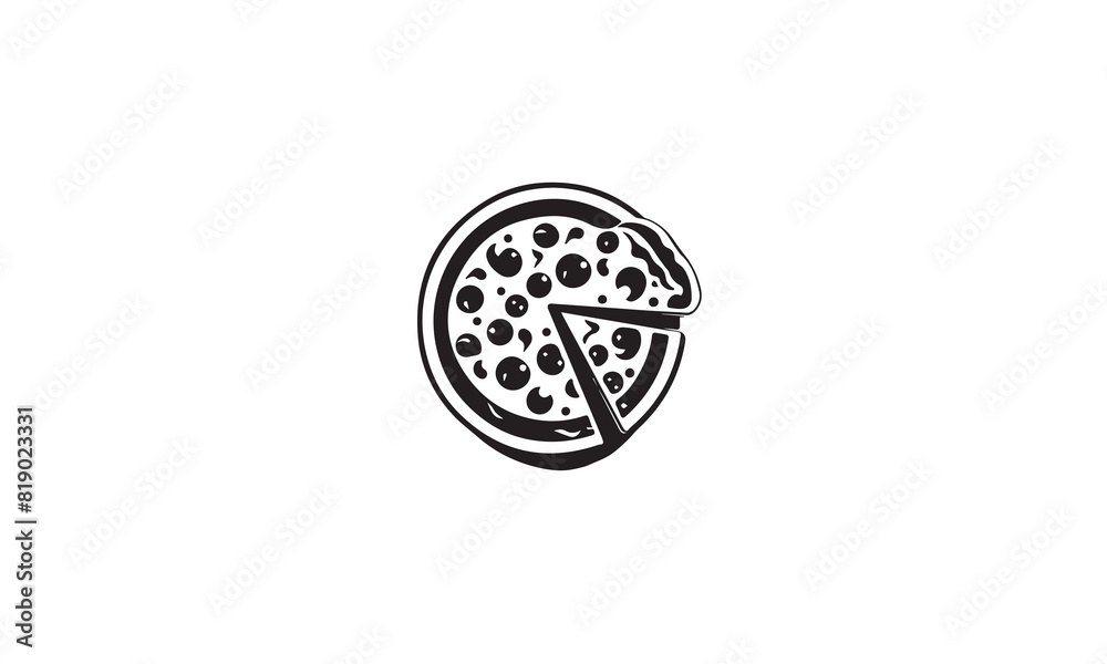 Pizza Fast food vector logo design Pizza Fast food vector logo design